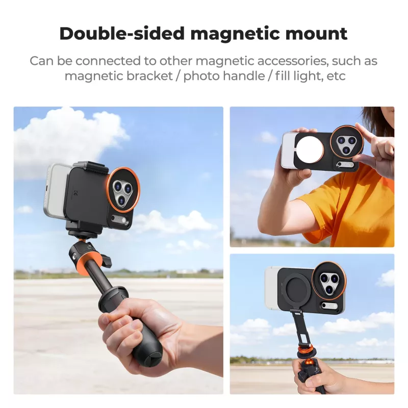 KF Protective Photography Case con supporto obiettivo 58 mm per Apple iPhone 17 Pro Max - nero
