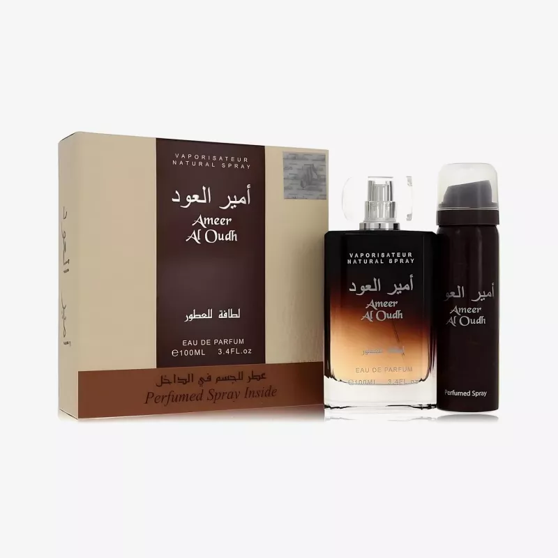 Lattafa Duo Ameer Al Oudh Eau de Parfum 100ml + Parfümspray 50ml set regalo
