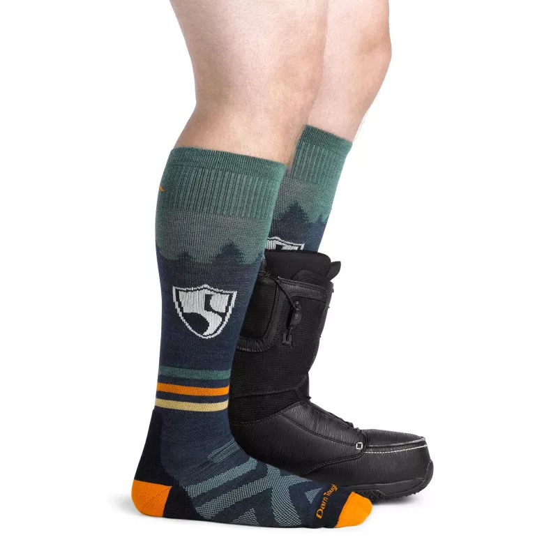 Calze da sci Darn Tough High Fives OTC Midweight with Cushion - Eclipse, taglia M
