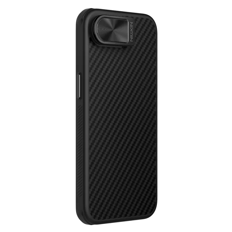 Nillkin CarboProp Magnetic Case con copertura fotocamera e stand per iPhone 16e / 17e - nero