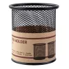 Deli portapenne rotondo in mesh 9,1x9,8x9,8 cm nero