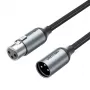 VENTION BKHHI cavo microfono XLR 3m nero treccia in nylon con connettori in alluminio