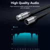 VENTION BKHHI cavo microfono XLR 3m nero treccia in nylon con connettori in alluminio