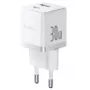 Baseus Palm caricatore da parete USB-C USB-A 30W bianco spina EU