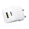 Baseus Palm caricatore da parete USB-C USB-A 30W bianco spina EU