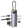 Baseus Metal Gleam hub USB-C 7-in-1 HDMI 4K 60Hz 3x USB 3.0 USB-C PD SD microSD grigio