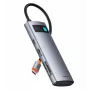 Baseus Metal Gleam hub USB-C 7-in-1 HDMI 4K 60Hz 3x USB 3.0 USB-C PD SD microSD grigio