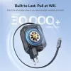 Baseus EnerCore CJ11 caricabatterie da auto 45W con connettore USB-C e cavo USB-C retrattile - nero