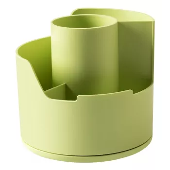 Deli LonGreen Portapenne verde lime 12x12x11cm