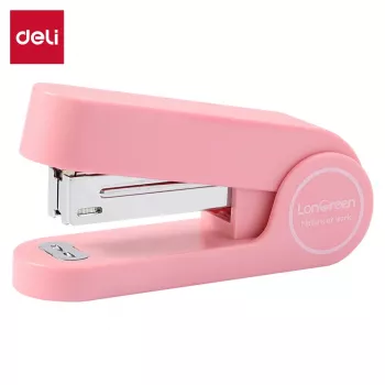Deli LonGreen Cucitrice da tavolo D395324, rosa, 25 fogli