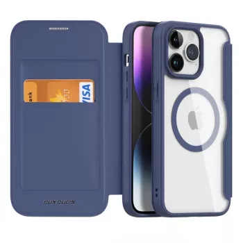 Dux Ducis Skin X Pro Custodia a libro compatibile MagSafe per Apple iPhone 15 Pro Max, nero