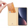 Dux Ducis Skin Pro Custodia a libro per Xiaomi 13, portafoglio con vano portacarte e supporto, oro