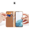 Dux Ducis Hivo Custodia con portafoglio per Samsung Galaxy S23+ con blocco RFID, kickstand, marrone