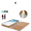 Dux Ducis Hivo Custodia con portafoglio per Samsung Galaxy S23+ con blocco RFID, kickstand, marrone