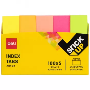 Deli Note adesive con indici PP Stick Up 100 pz. colorate