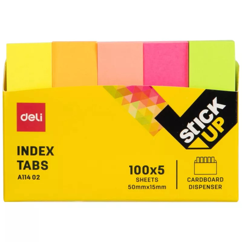 Deli Note adesive con indici PP Stick Up 100 pz. colorate