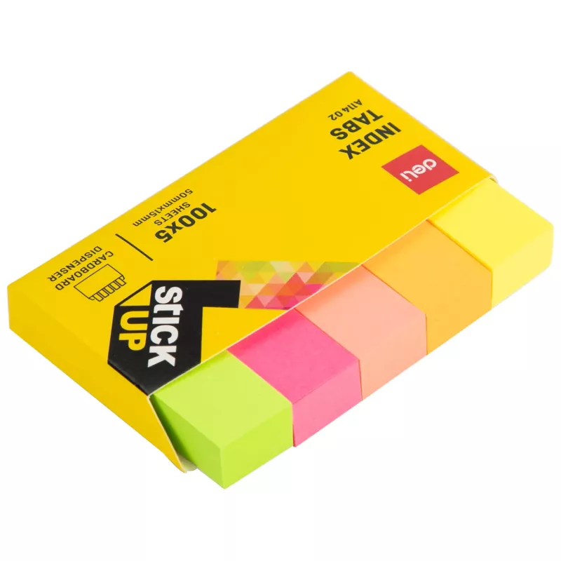 Deli Note adesive con indici PP Stick Up 100 pz. colorate