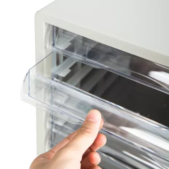 Deli Unità con cassetti da scrivania 5 cassetti 27,5x34x26 cm grigio chiaro