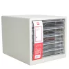 Deli Unità con cassetti da scrivania 5 cassetti 27,5x34x26 cm grigio chiaro