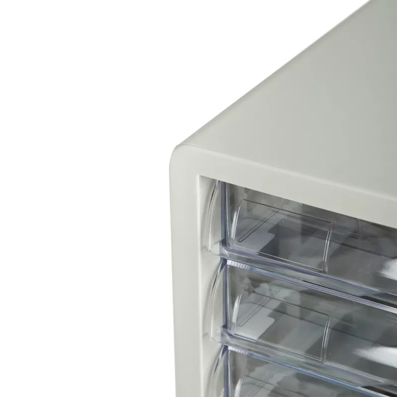 Deli Unità con cassetti da scrivania 5 cassetti 27,5x34x26 cm grigio chiaro