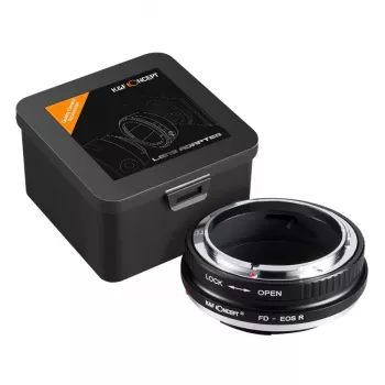 K&F Concept Adattatore per obiettivo Canon FD su Canon RF (nero)