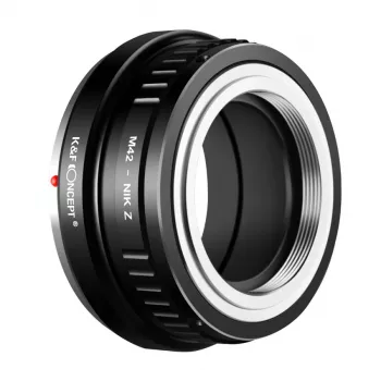 K&F Concept adattatore per obiettivo M42 su Nikon Z-Mount per Nikon Z5 Z6 Z7 Z50 Zfc Z9 Z8 Z30, nero
