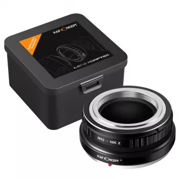 K&F Concept adattatore per obiettivo M42 su Nikon Z-Mount per Nikon Z5 Z6 Z7 Z50 Zfc Z9 Z8 Z30, nero