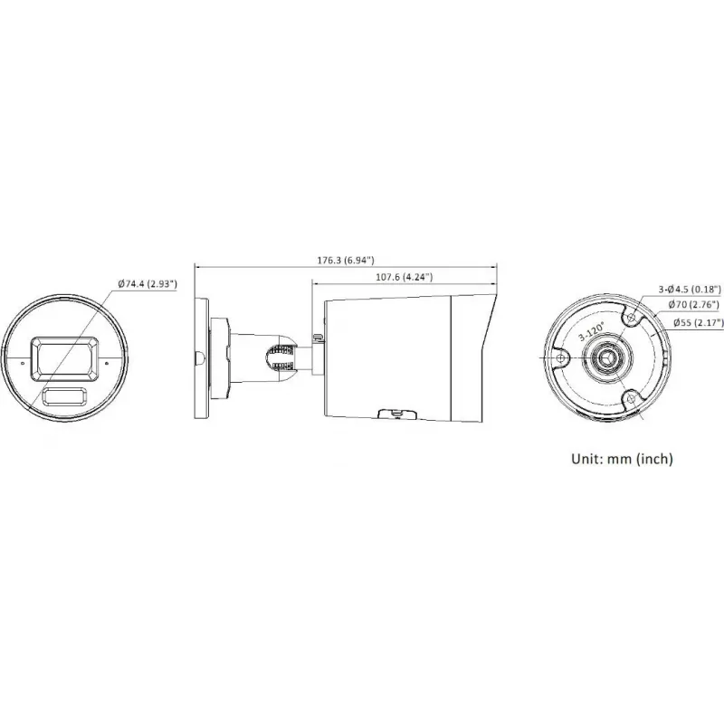 Hikvision DS-2CD2087G3-LIY 2.8mm Smart Hybrid Light ColorVu Telecamera mini bullet fissa