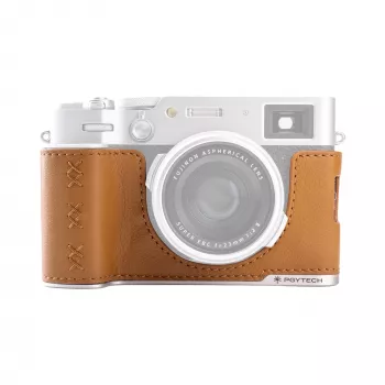 PGYTECH custodia in pelle per fotocamera Fuji X100 marrone