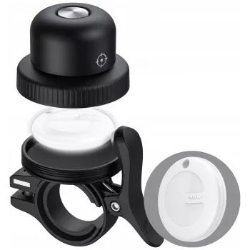 MiLi MiBell AND campanello smart per bici con allarme antifurto e tracciamento GPS, nero