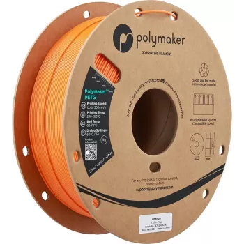 Polymaker PETG filamento per stampante 3D, 1,75 mm, 1 kg, arancione (PB05005)
