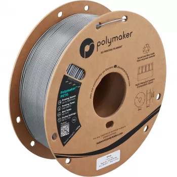 Polymaker PETG filamento per stampante 3D, 1,75 mm, 1 kg, argento (PB05010)