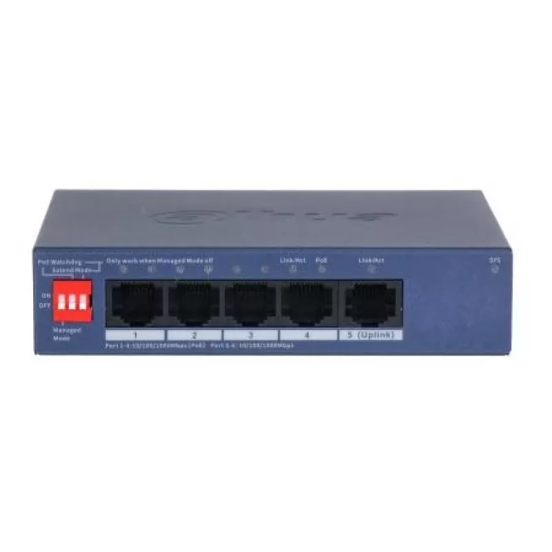 DAHUA CS4005-4GT-36 switch Managed L2 Gigabit Ethernet con 4 porte PoE+ 36W, montaggio desktop/parete