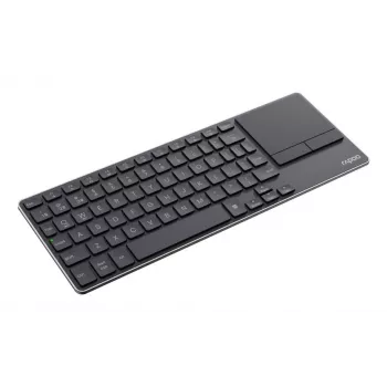 Rapoo E2810M tastiera multimediale wireless Ultra-Slim con touchpad, QWERTZ, nera
