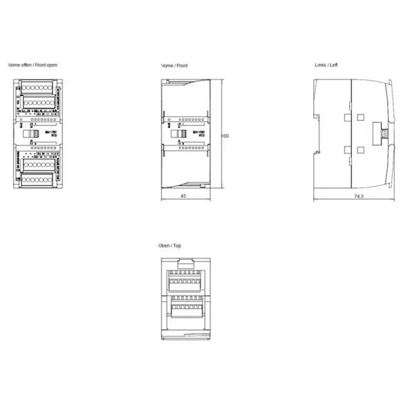 Siemens SIMATIC S7-1200 modulo di ingresso analogico SM 1231 RTD 4 AI 6ES7231-5PD32-0XB0