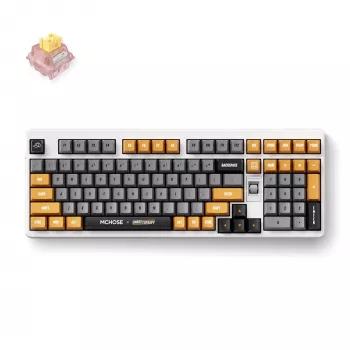 MCHOSE HW-UT98-4 Tastiera meccanica Tri-Mode 98 tasti Hot-Swappable RGB Gasket Mount PBT Cherry Profile 4000mAh
