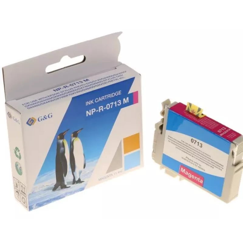 G&G Ninestar cartuccia d'inchiostro compatibile per Epson T0713 (C13T07134012) - magenta