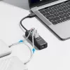 ORICO PW3UR25-U3 Hub USB 3.0 4 porte con 2,5G Ethernet, 0,5 m, nero