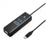 ORICO PW3UR25-C3 Hub USB-C 3 porte USB-A 3.0 USB-C 3.0 2.5G Ethernet 0.15m nero