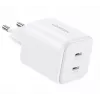 Ugreen Caricabatterie da parete GaN 45W 2xUSB-C - bianco