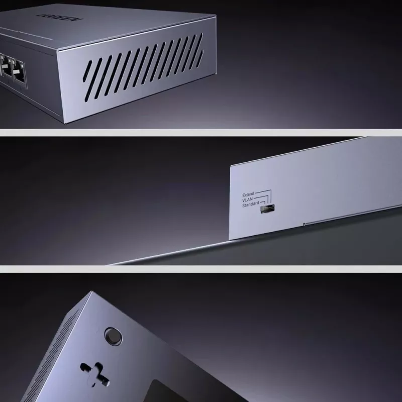 Ugreen Switch Gigabit Ethernet 6 porte con PoE+ - grigio