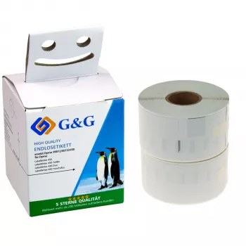 G&G rotolo etichette compatibile per DYMO 99012, S0722400 - 36 x 89 mm carta termica diretta, bianco, adesivo permanente, 520 etichette
