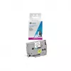 G&G nastro etichette compatibile 18mm x 8m nero su bianco laminato per Brother TZe-241