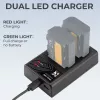 K&F Concept caricabatterie dual USB per batteria Sony NP-FZ100 - KF28.0010