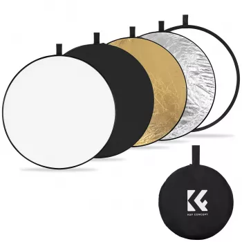 K&F Concept riflettore rotondo 5-in-1 110cm con diffusore e borsa - KF18.0003