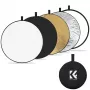 K&F Concept riflettore rotondo 5-in-1 110cm con diffusore e borsa - KF18.0003