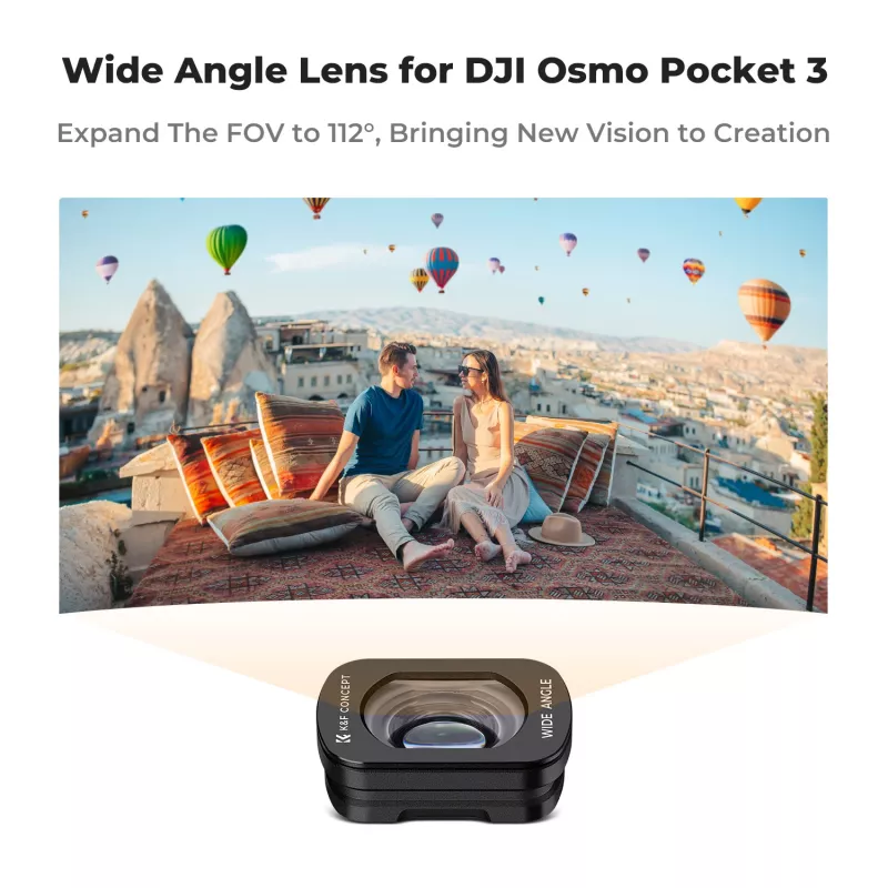 KF obiettivo grandangolare 112° per DJI Osmo Pocket 3 / 4 - Kf01.2612