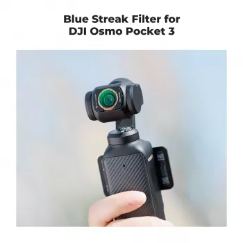KF filtro Blue Streak anamorfico + vetro temperato proteggi schermo 2-in-1 per DJI Osmo Pocket 3 / 4