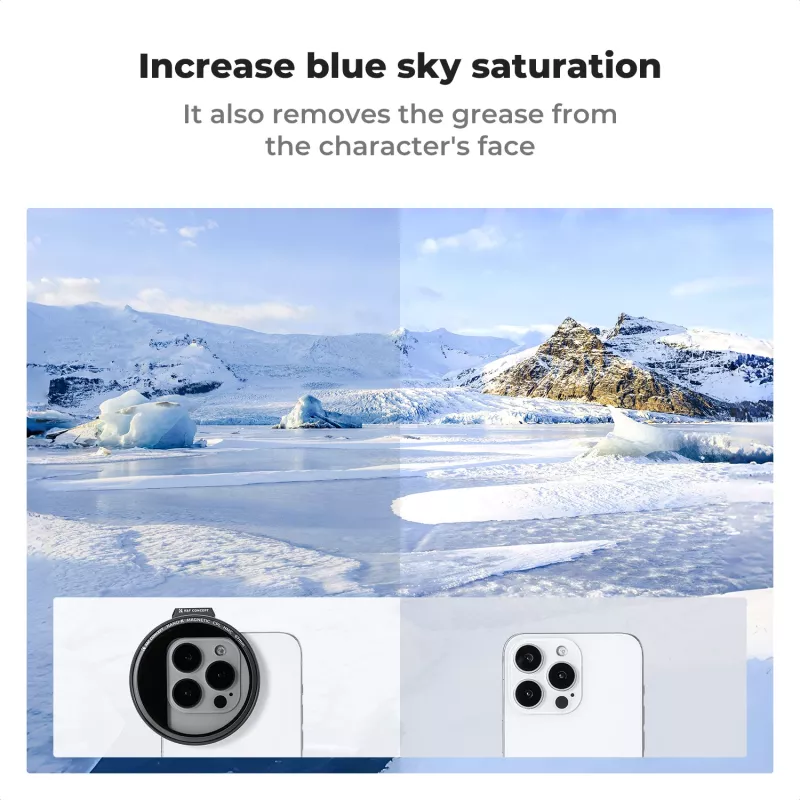K&F Concept Filtro Polarizzatore Circolare CPL HMC 67mm per Smartphone