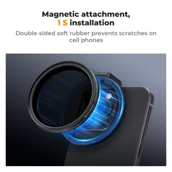 K&F Concept Clip Filtro Magnetico per Smartphone 67mm Nero KF01.2675